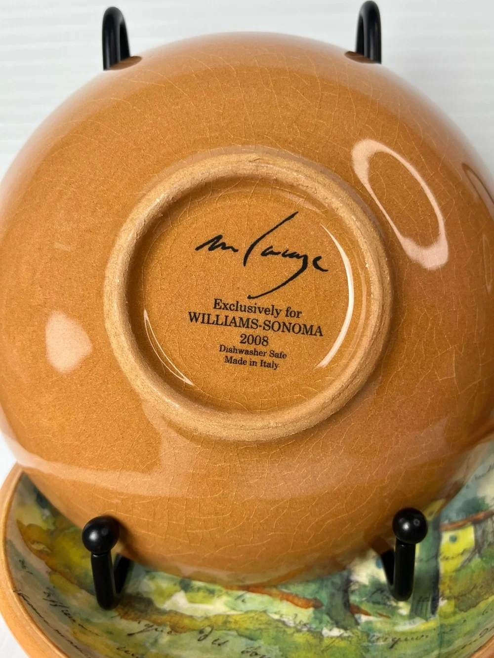 Williams-Sonoma Paysage bread Dipping dishes 4pc Tuscan Landscape By Marc Lacaze